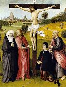 Hieronymus Bosch Crucifixion with a Donor oil on canvas